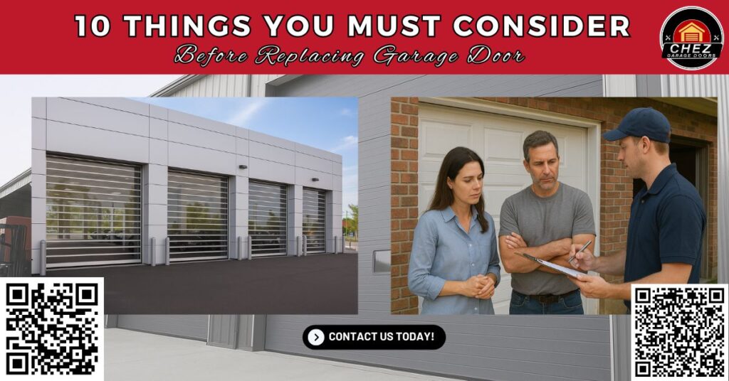 10 Things You Must Consider Before Replacing Garage Door - Chez Garage Doors