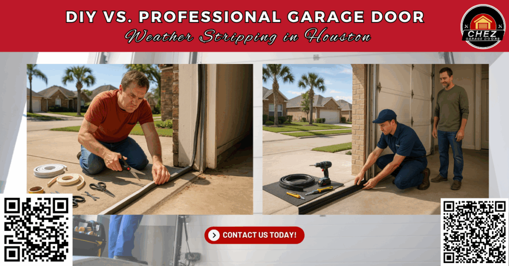 DIY vs. Professional Garage Door Weather Stripping in Houston - Chez Garage Doors